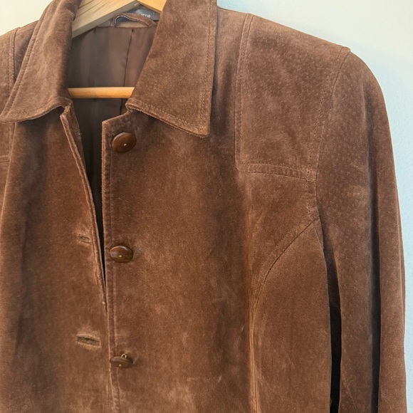 Women's 12P Liz Claiborne Brown Suede Jacket - Picture 4 of 12